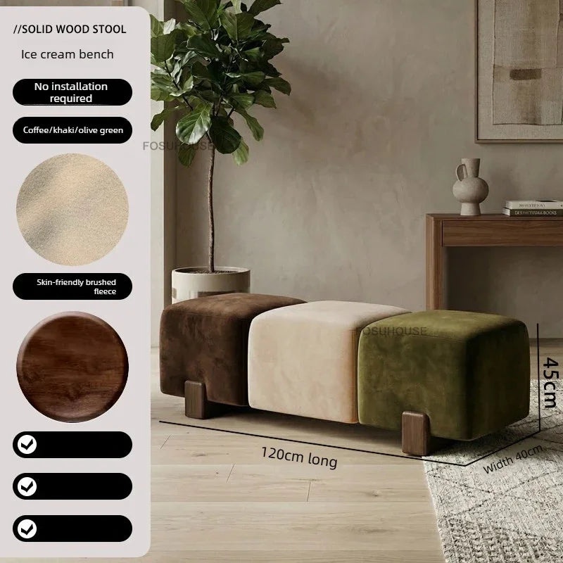Italian Designer Ottoman Bench for Entryway