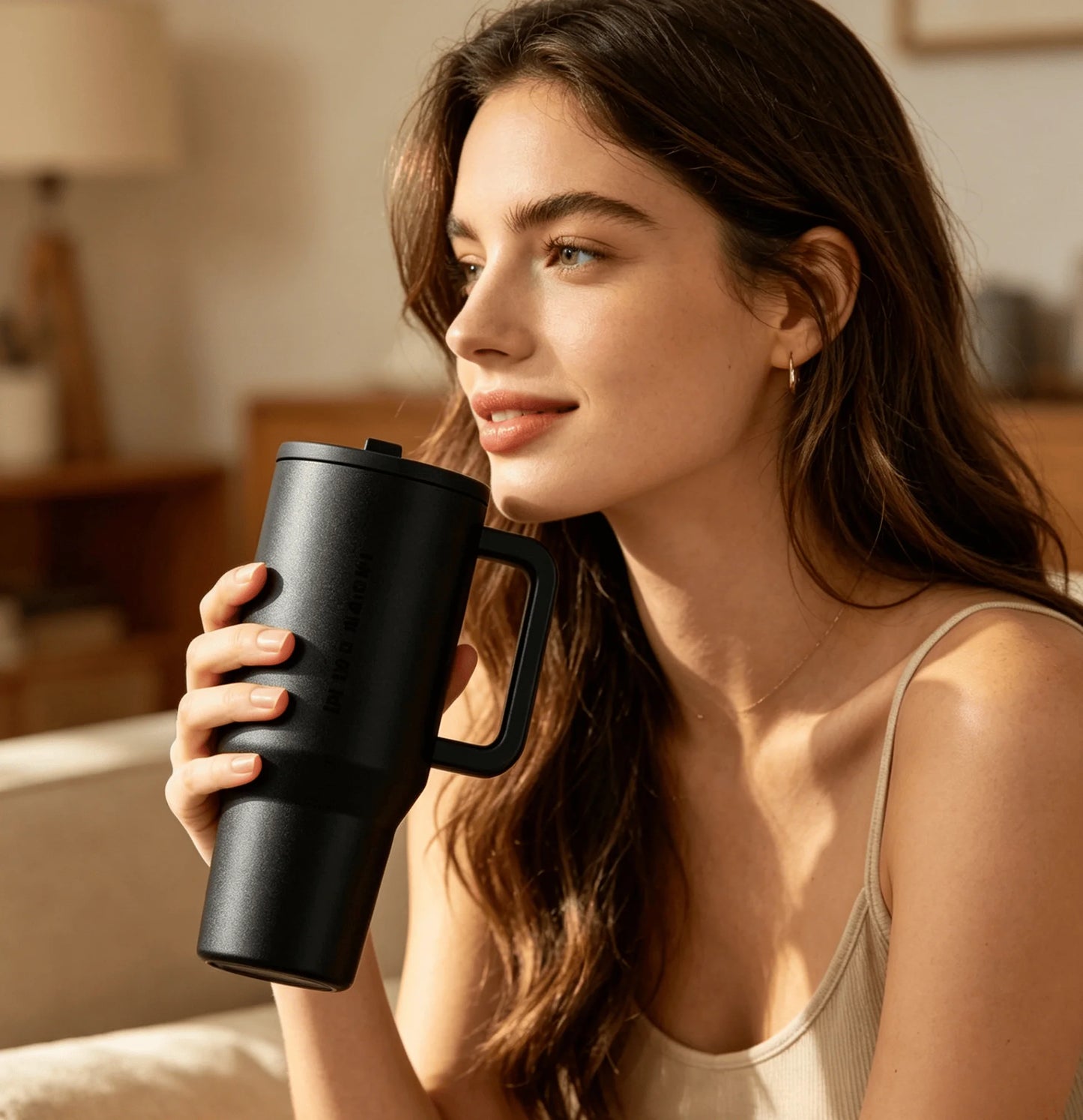 40oz Cream Insulated Stainless Steel Water Bottle