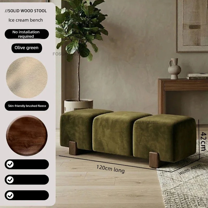 Italian Designer Ottoman Bench for Entryway