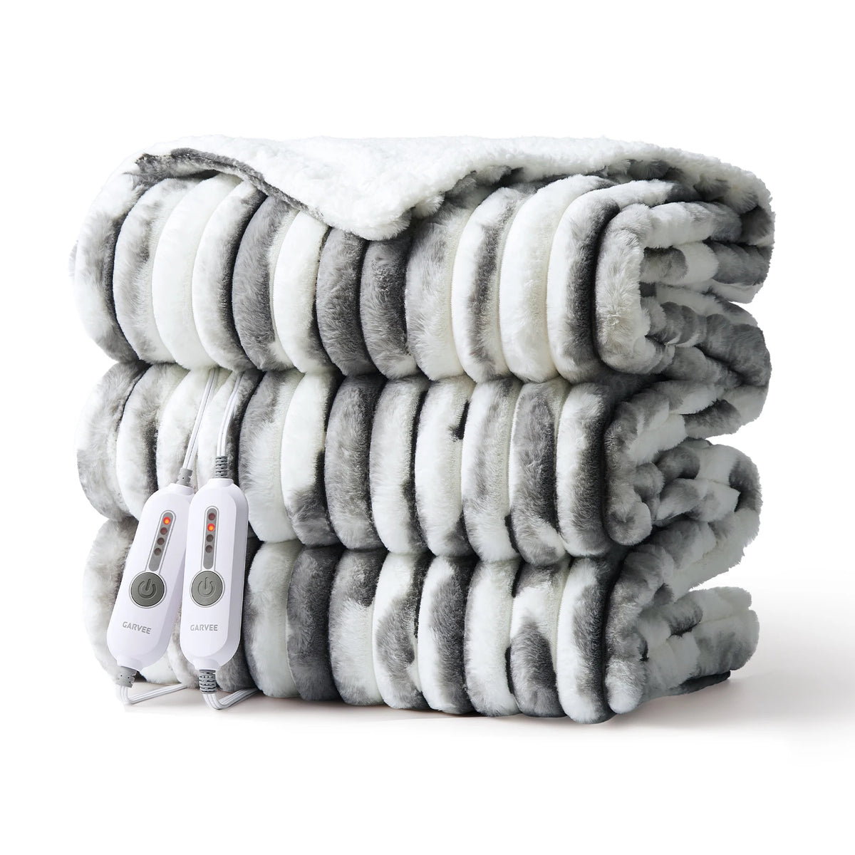 Heated Throw Blanket Faux Rabbit Fur Electric Blanket Throw 50"×60"