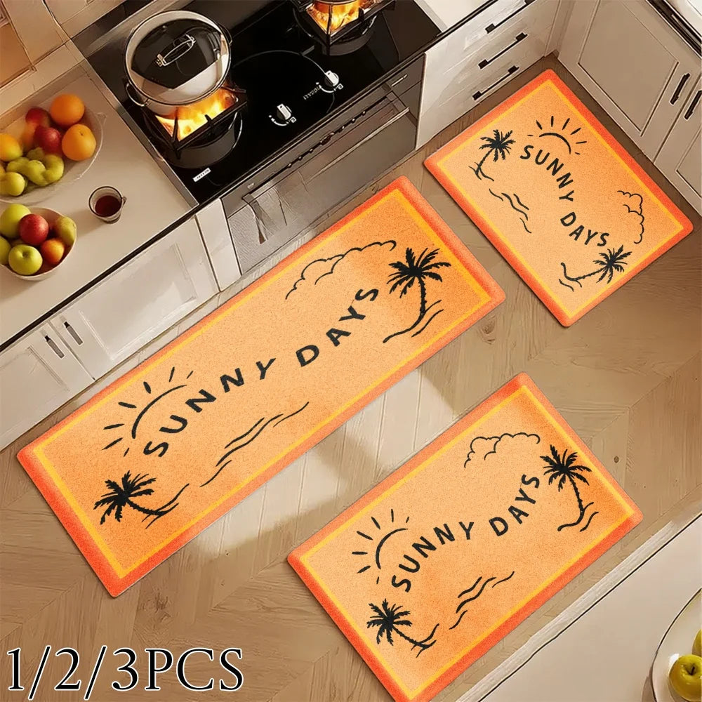 3PCS Kitchen Rugs, Front Door, Kitchen, Bathroom,