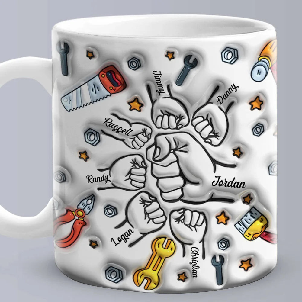 Personalized Dad Mug  3D Text Effect