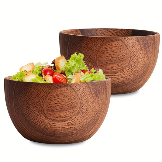 2 Pack Acacia Wooden Serving Bowls, 10*6cm