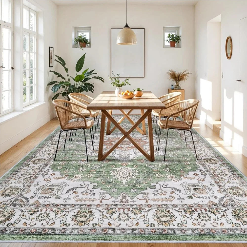 Washable 9x12 Area Rugs - Large  Stain Resistant Carpet