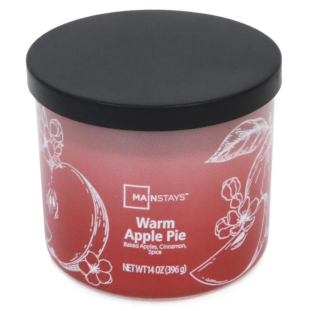 Warm Apple Pie Scented Triple Wick Ombre Jar Candle