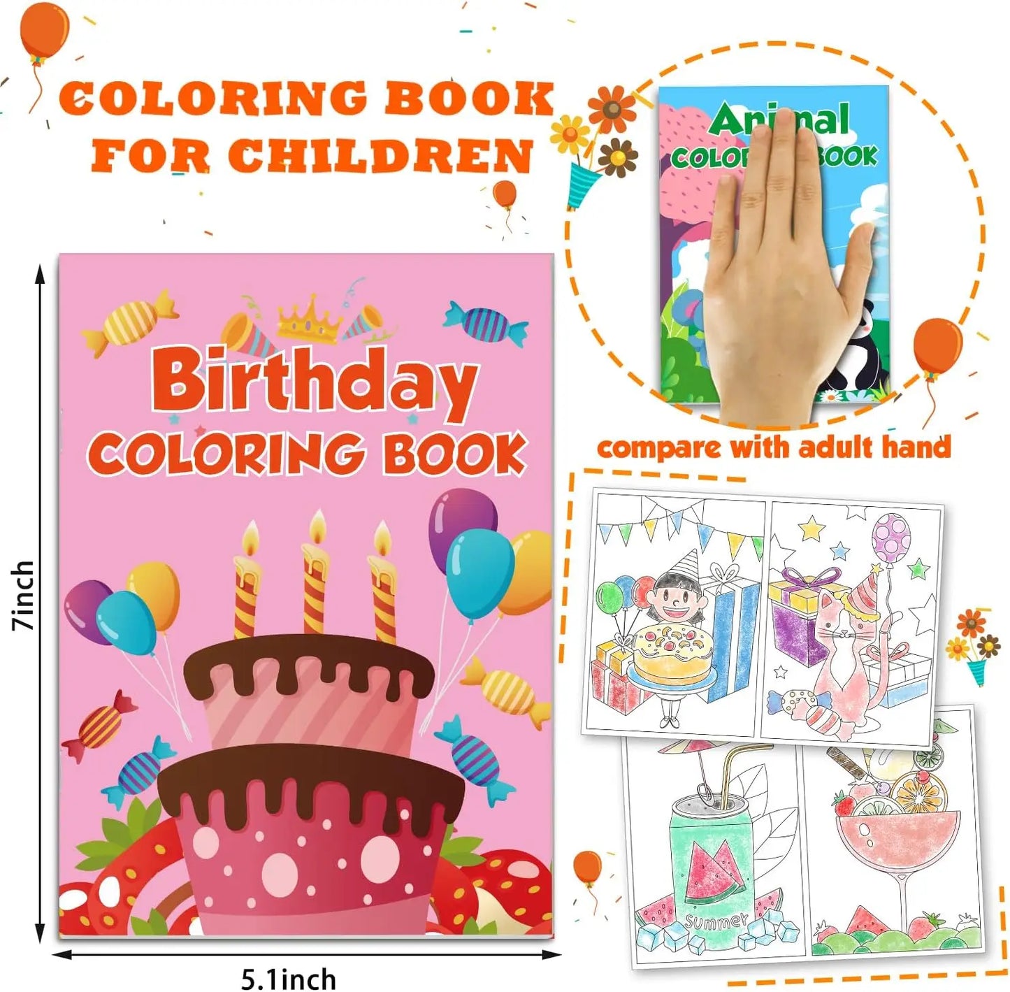 48Pack Small Coloring Books for Kids Ages 4-8, 8-12