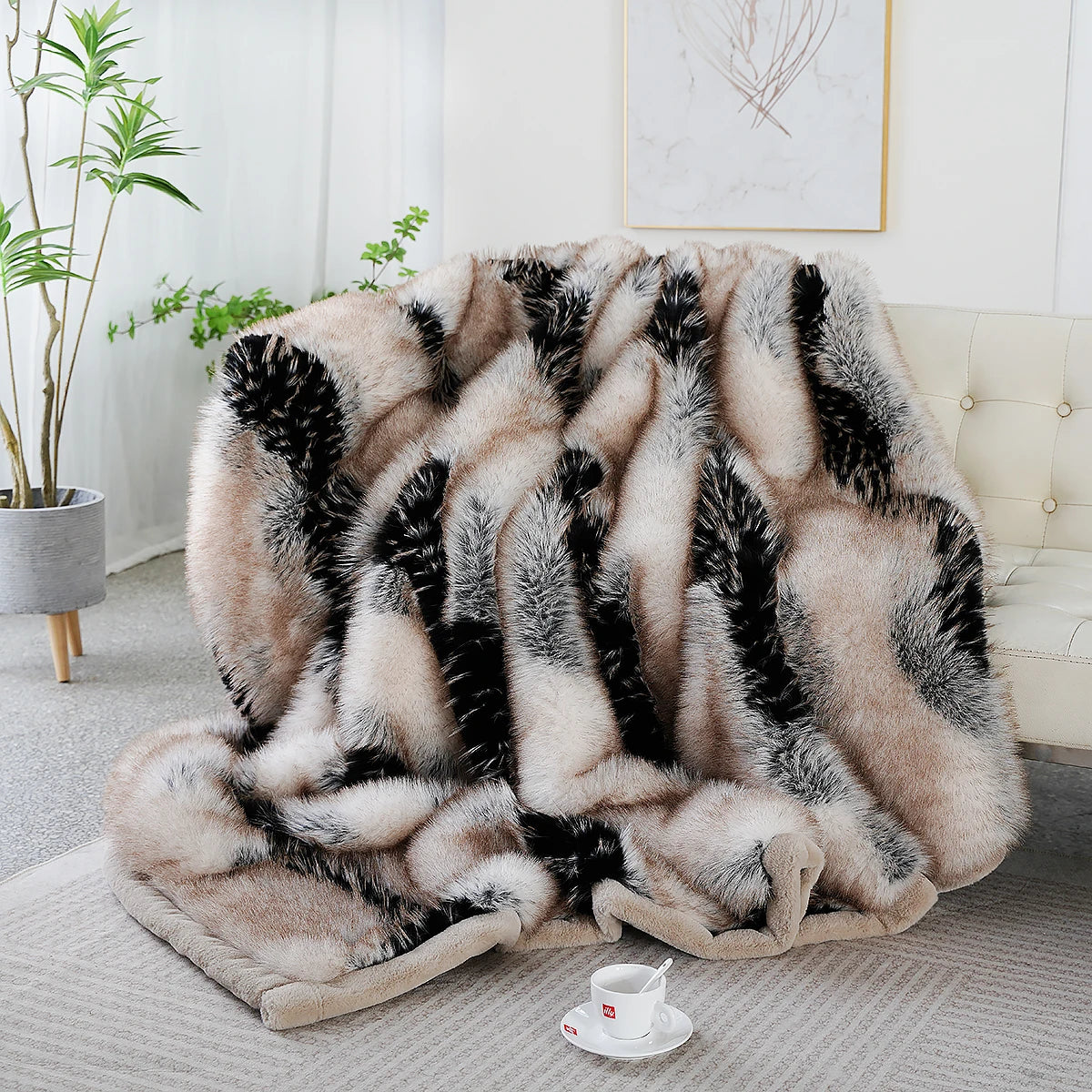 A1 Luxury Faux Fur Blanket  fluffy blankets throws