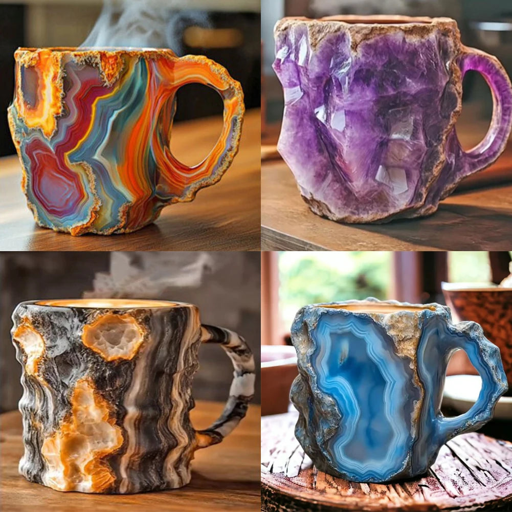 400ml  Mineral Colored Crystal Mug Coffee Cup