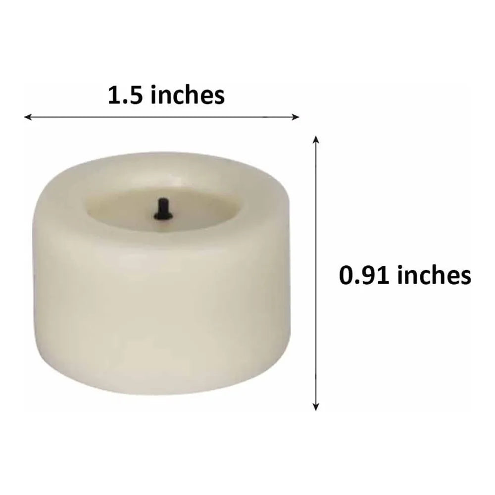 Unscented Flameless Battery Operated LED Tealight Candles Set of 6