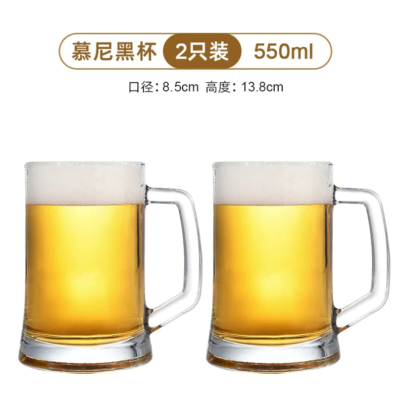 Thickened Glass Beer Mug Ultra Large Capacity