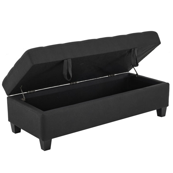 Storage Ottoman Bench, 51-inch Large Tufted Foot Rest